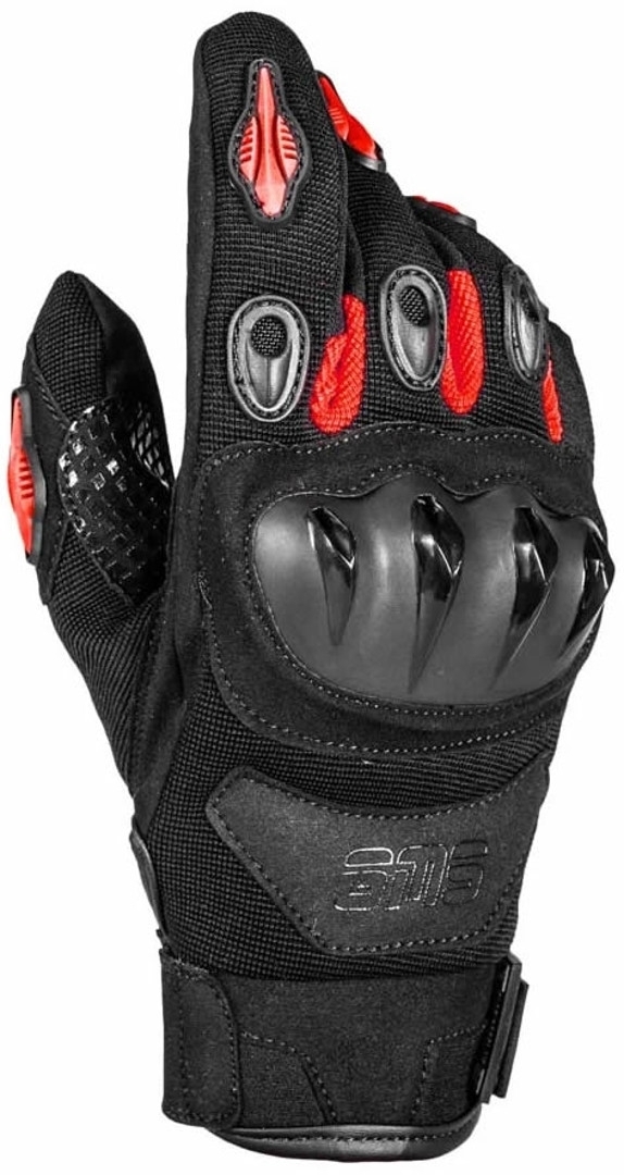 GMS Tiger Motorcycle Gants de moto noir/rouge M Figure 1
