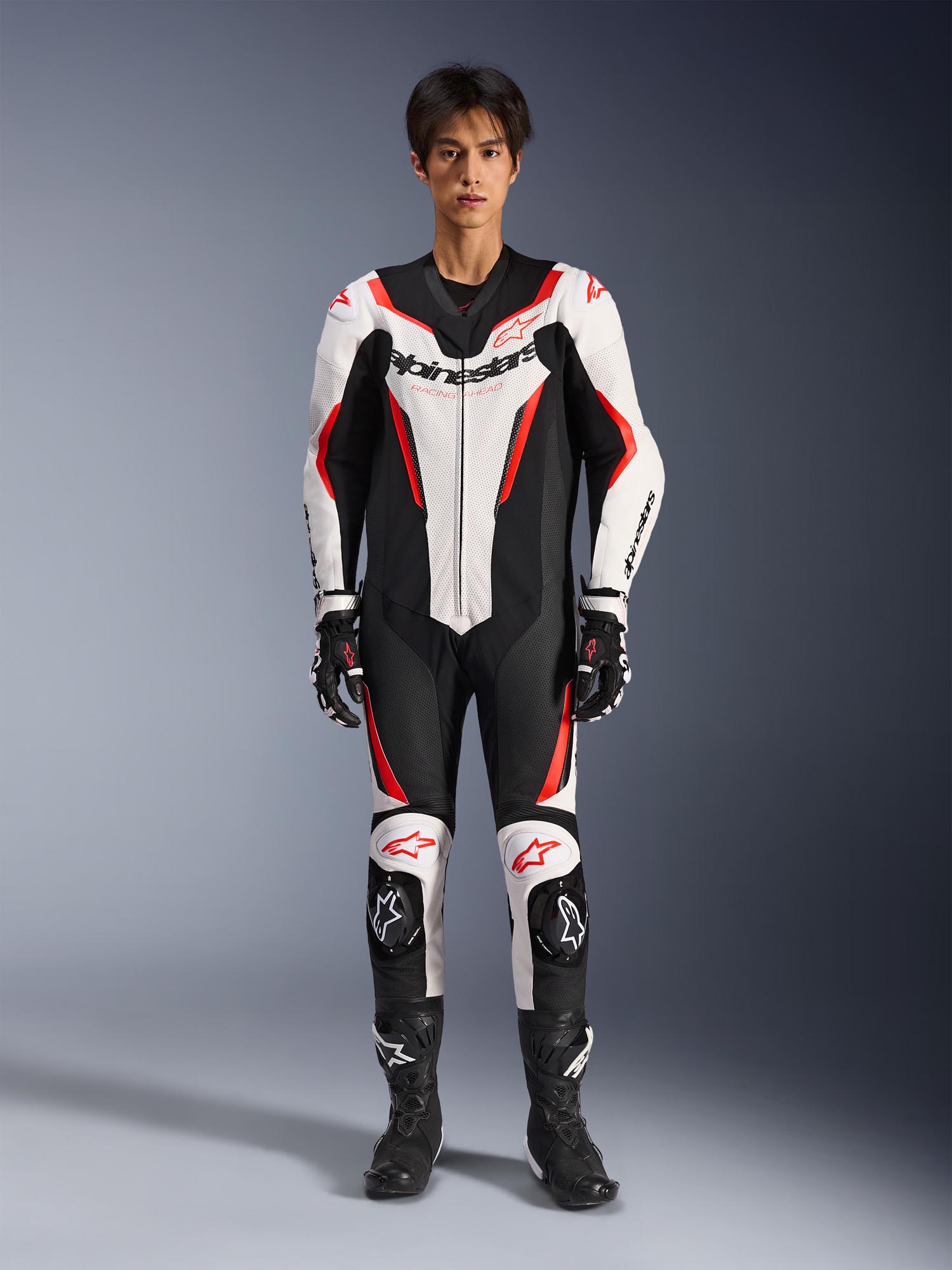 Side view of Alpinestars GP Force V2 1-Piece Motorcycle Leather Suit