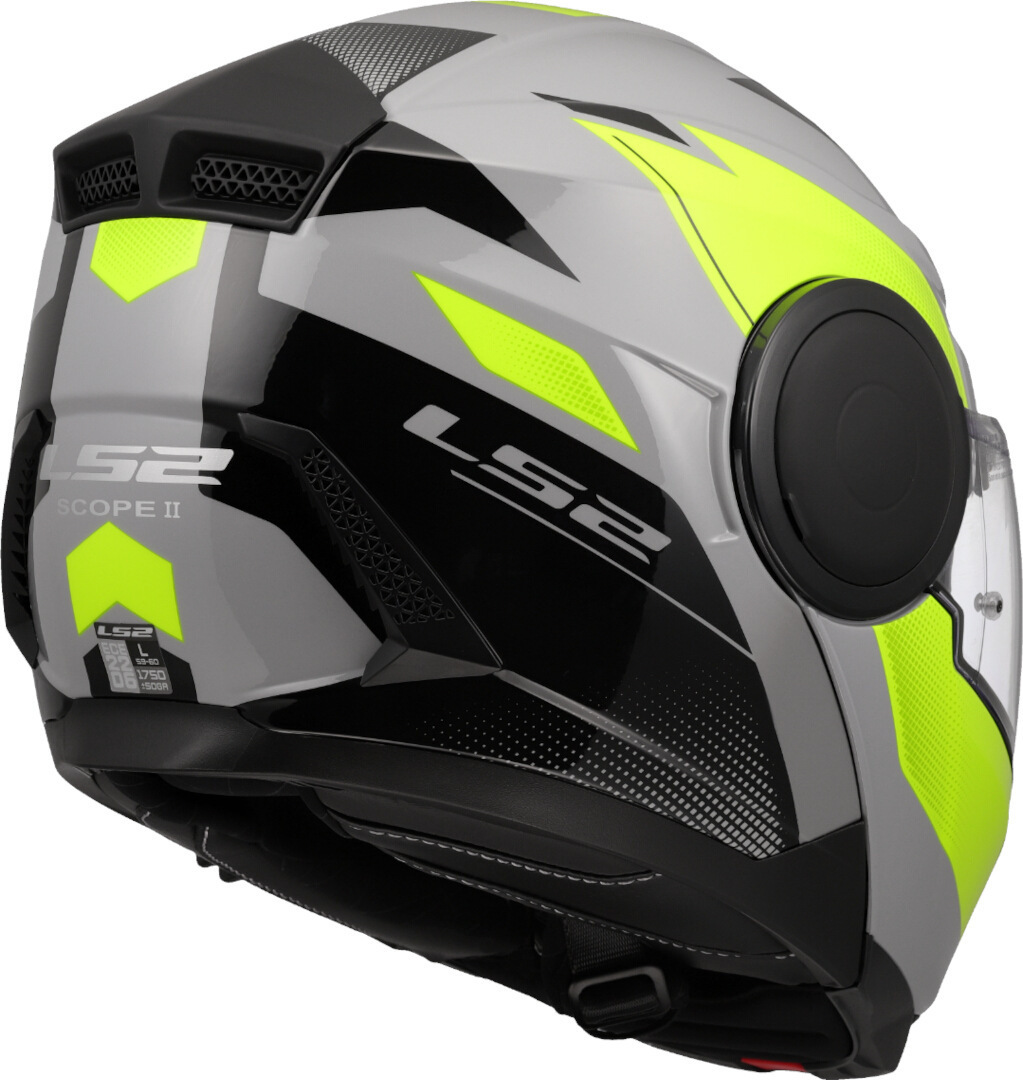 LS2 FF902 Scope II Duria Casco Grigio/Giallo neon S (55/56) Figura 4