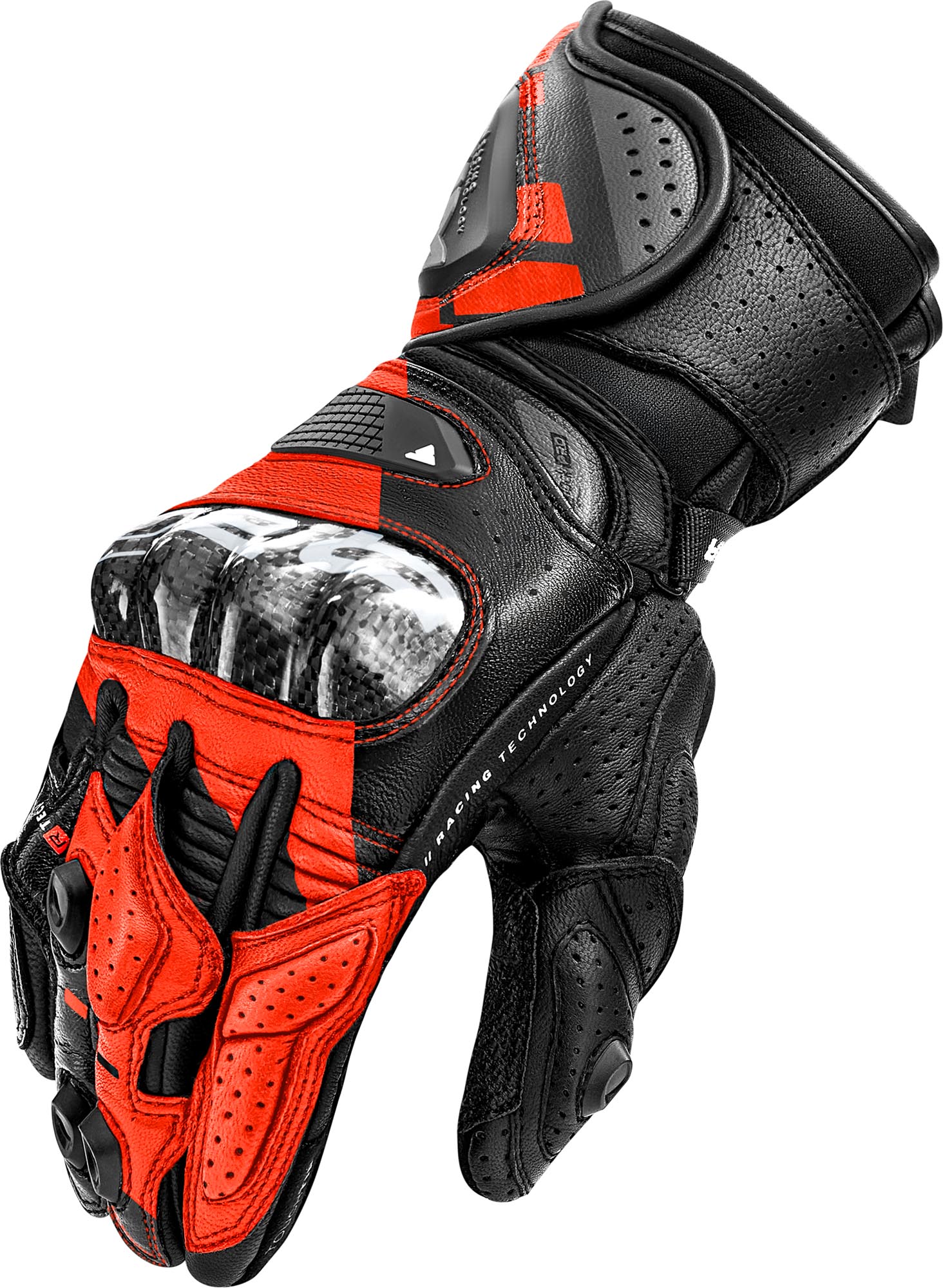 SHIMA RS-3 Motorcykelhandsker sort/rød/fluo-mørkerød M Figur 2