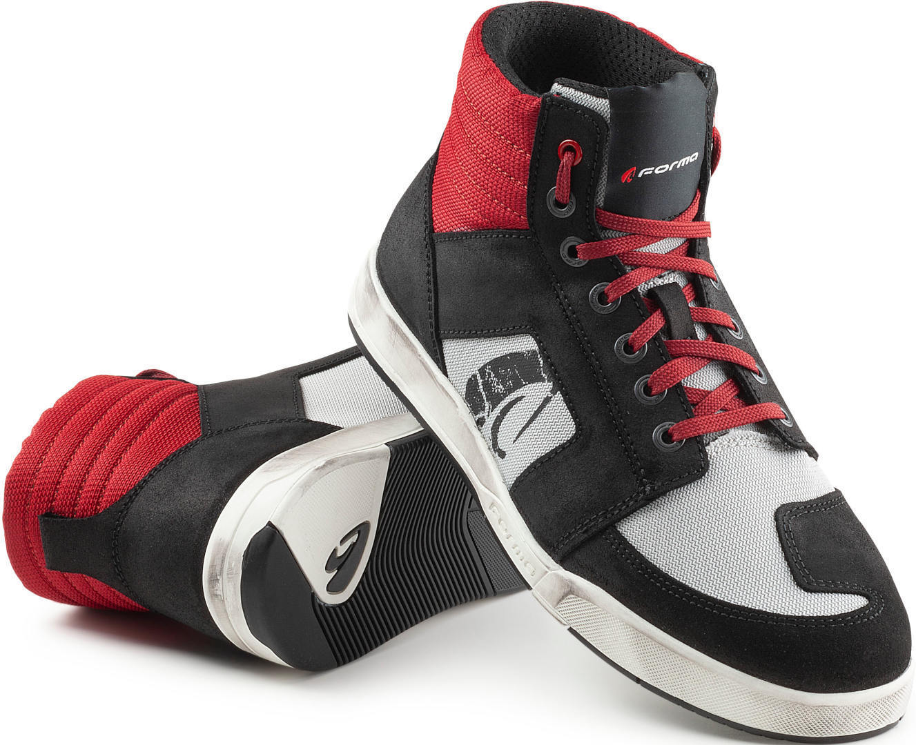 Forma Men's Black/White/Red Ground Dry Motorcycle Shoes