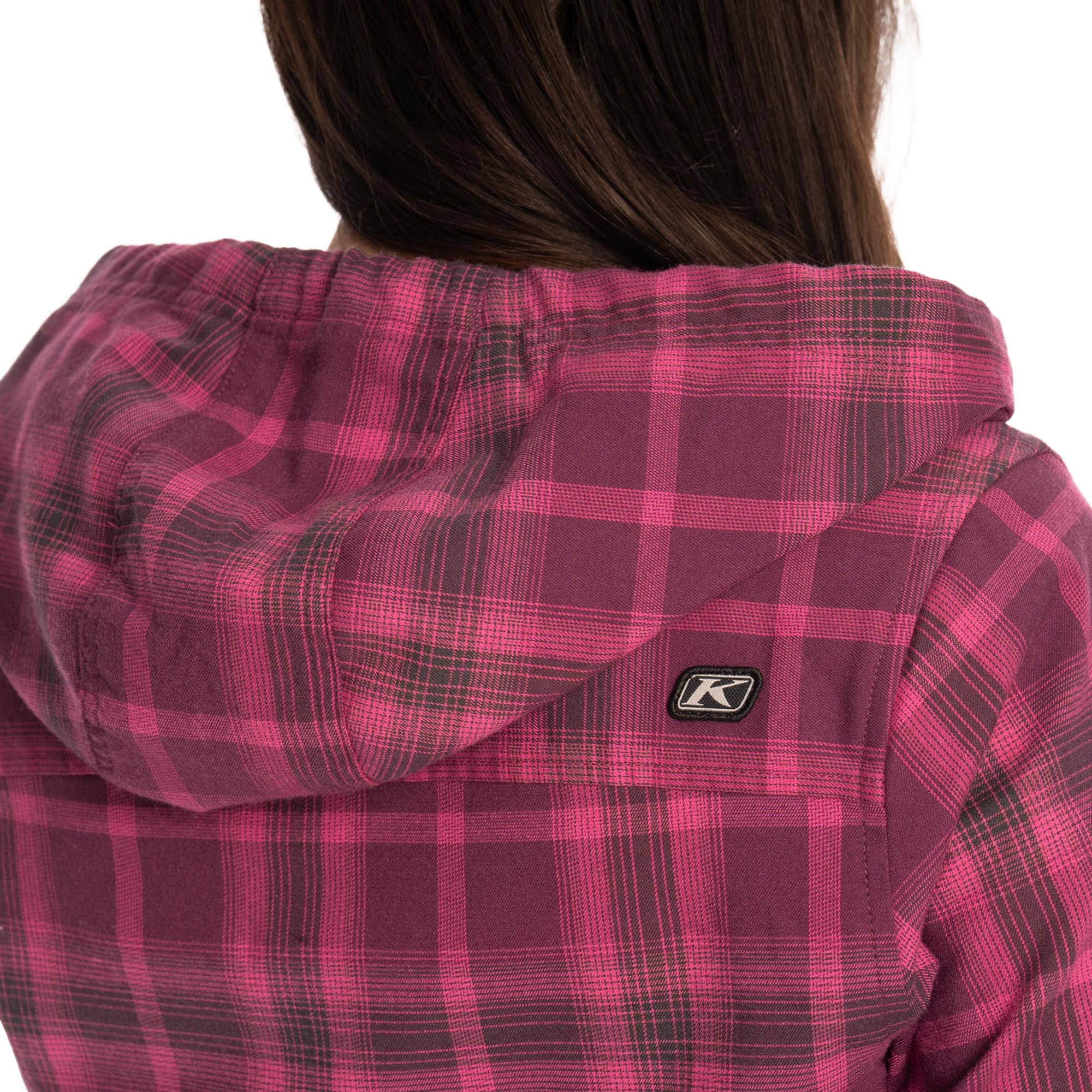 Klim Ginny Mountain Stretch Damer Flannel hættetrøje lilla S Figur 5