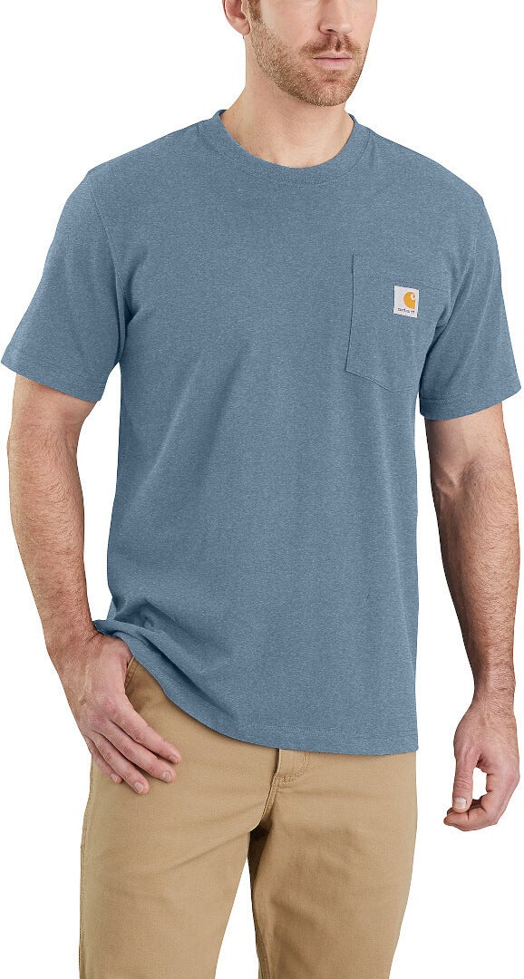 Carhartt Workwear Pocket Triko šedá/modrá M Obrázek 2