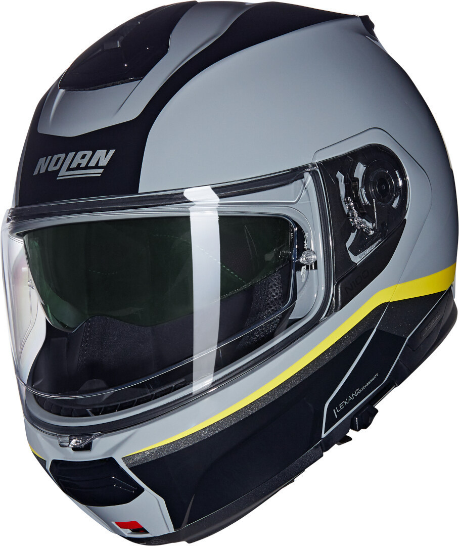 Nolan N100-6 Incognito N-Com Cască negru/gri/galben L (60) Figura 1