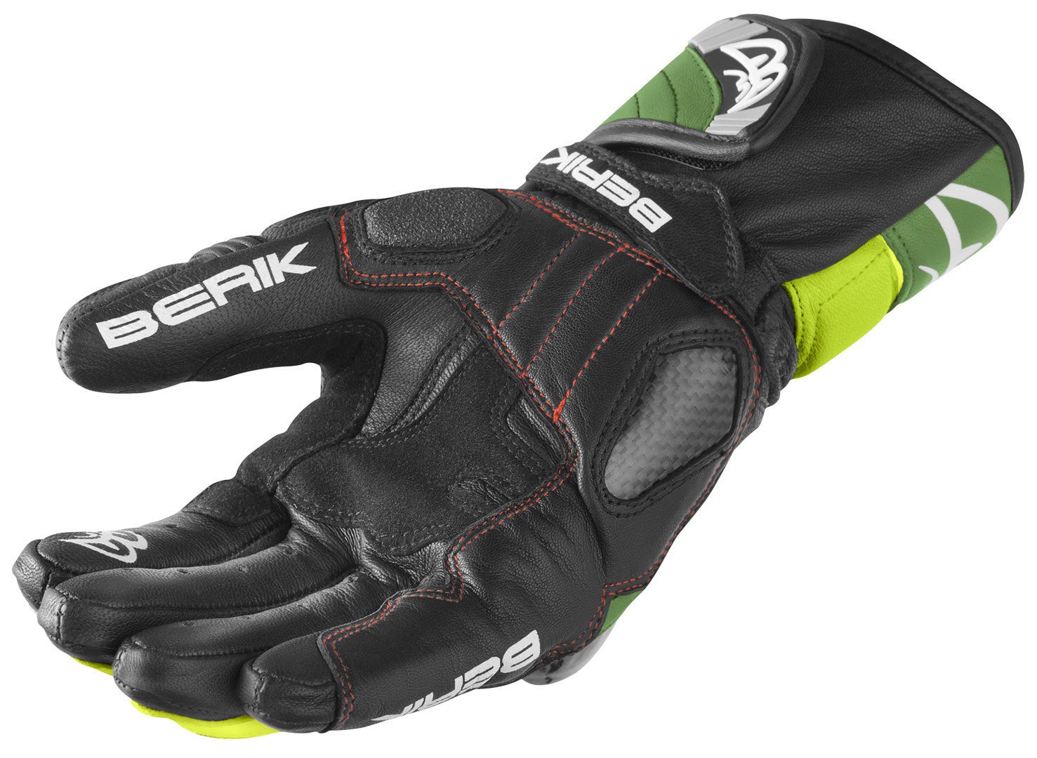 Berik Namib Pro Motorcykel handsker sort/grøn/gul S Figur 2