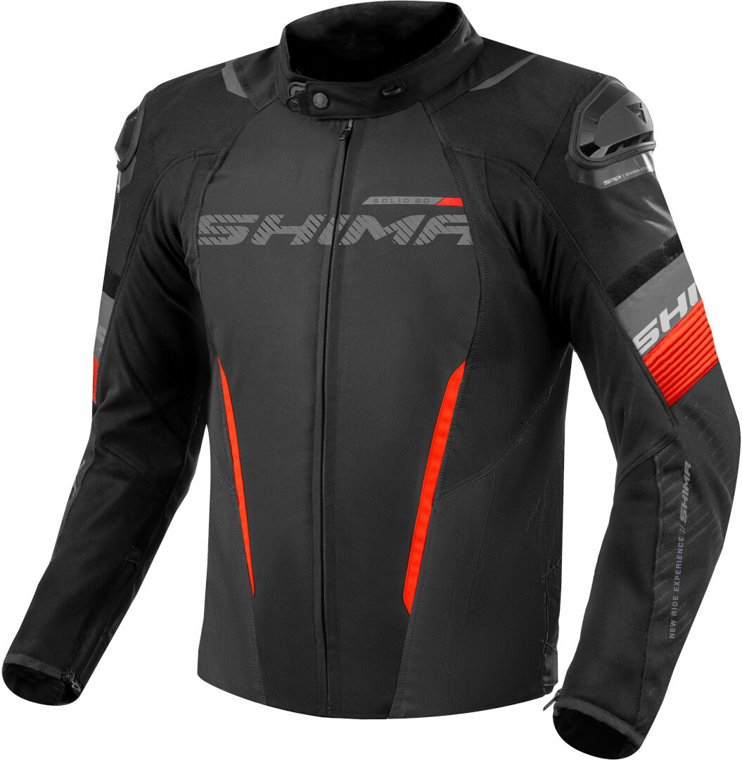 SHIMA Solid 2.0 waterproof Motorcycle Textile Jacket black/red XL Figure 1