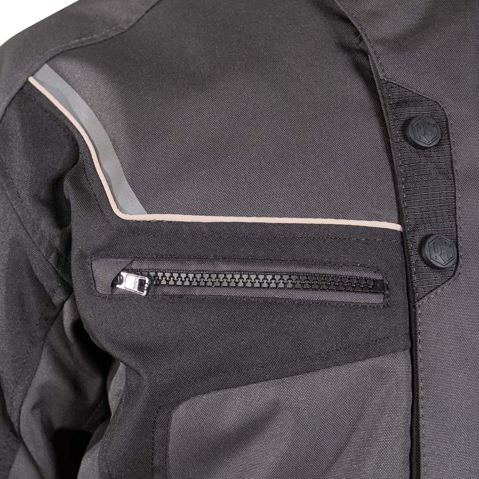 Rusty Stitches Luke wasserdichte Motorrad Textiljacke anthrazit/schwarz L Abbildung 6