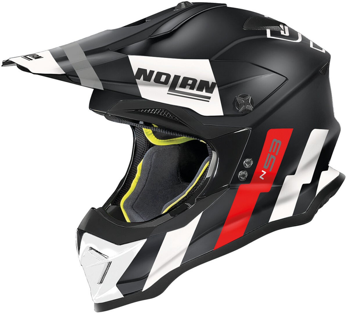 Nolan N53 Spakler Motocross Helmet black matt/red/white M (58) Figure 1