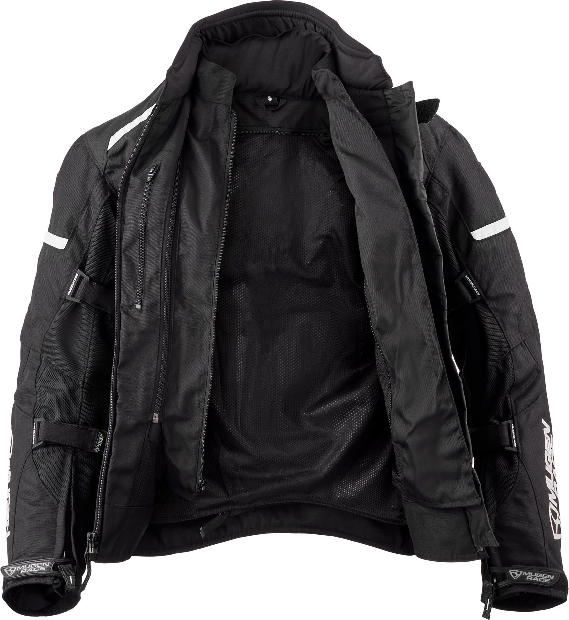 MUGENRACE Fuggire-A imperméable dames moto textile veste Noir/Blanc M Figure 5