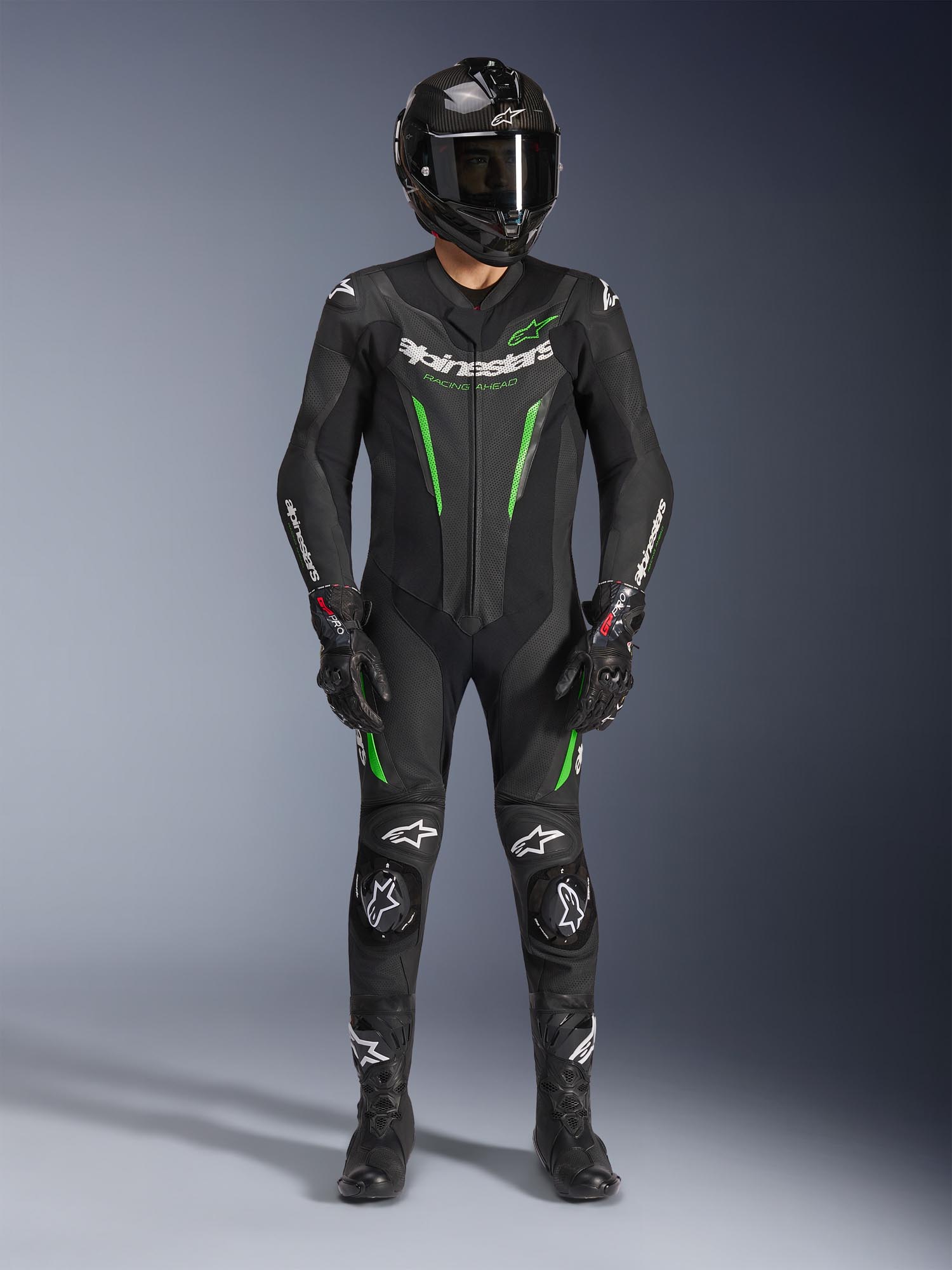 Side view of Alpinestars GP Force V2 1-Piece Motorcycle Leather Suit