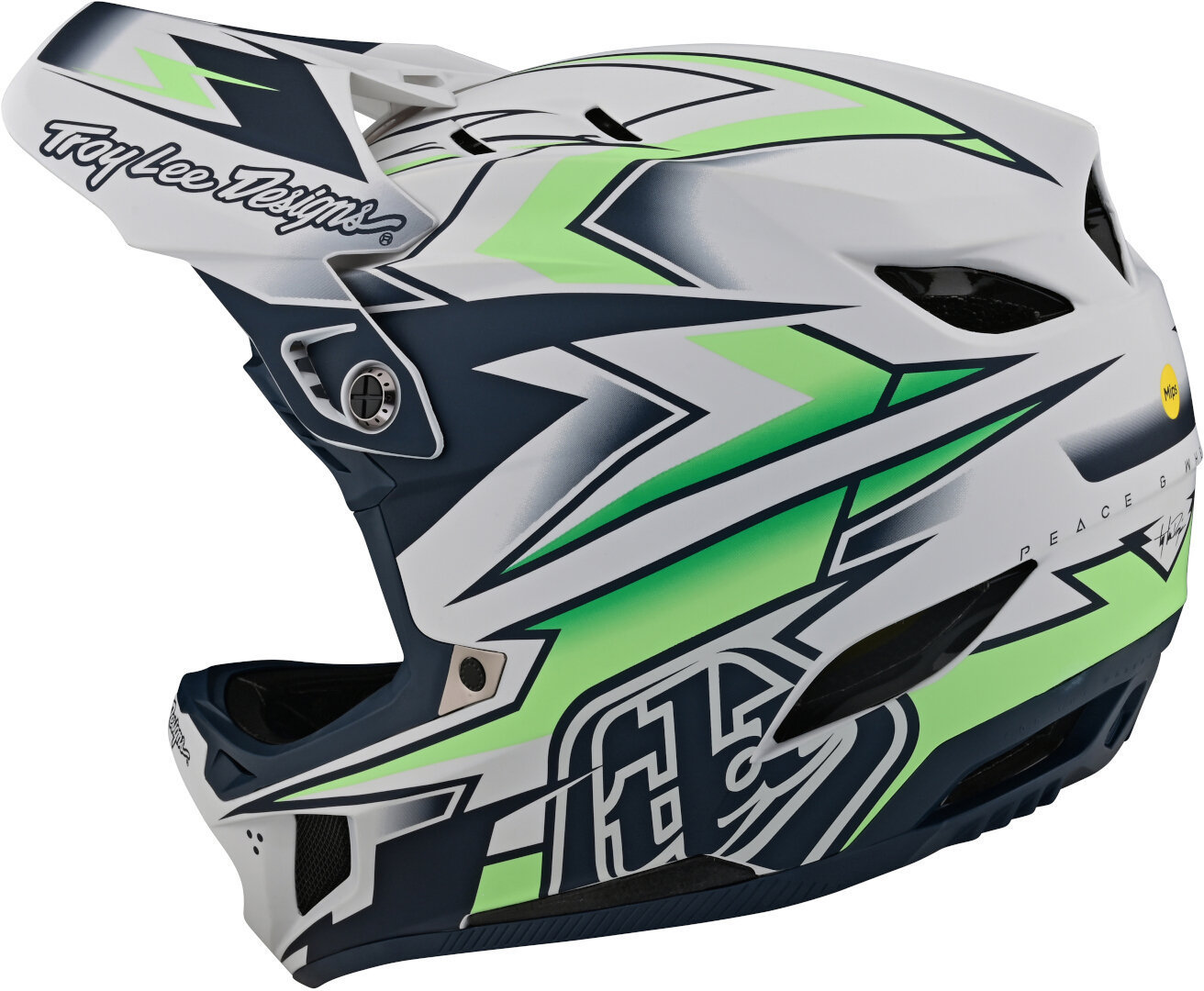 Troy Lee Designs D4 MIPS Composite Volt Downhill Helm weiß/grün M (57/58) Abbildung 7