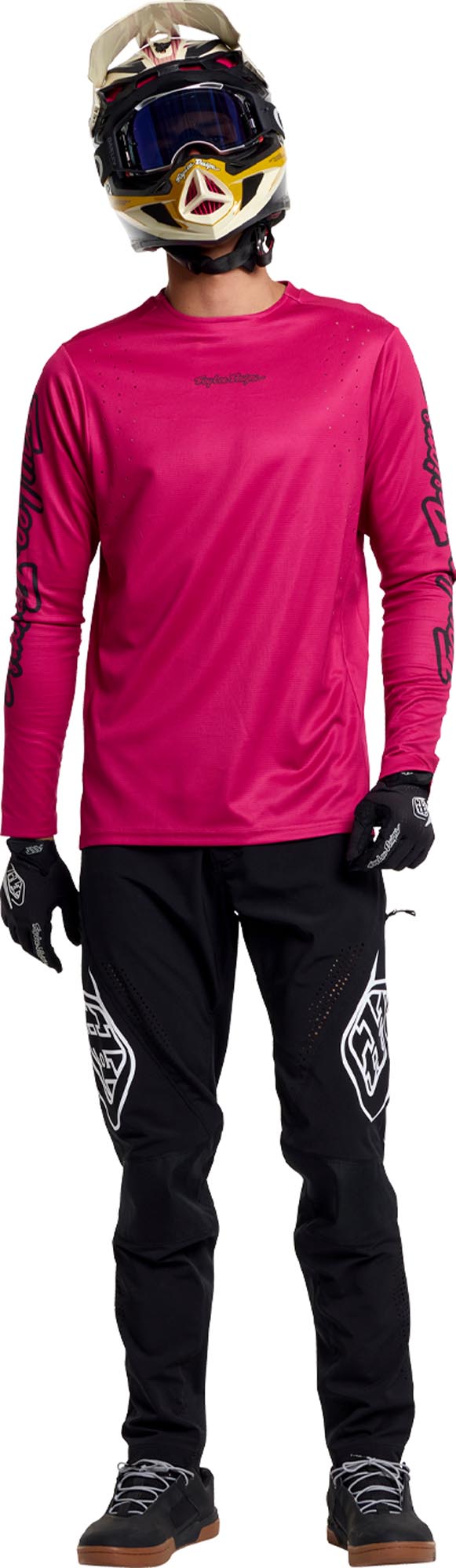 Troy Lee Designs Sprint Pro Mono Bicycle Jersey Fuchsia S Figure 12