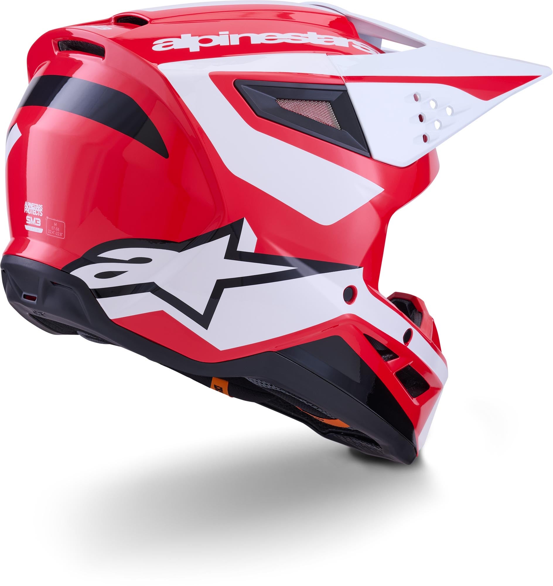 Alpinestars S-M3 Heat Шлем для мотокросса красно-белый S (55/56) Рисунок 7