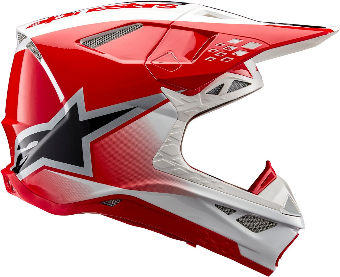 Alpinestars Supertech S-M10 Unite 2024 Casco Motocross bianco/rosso S (55/56) Figura 5
