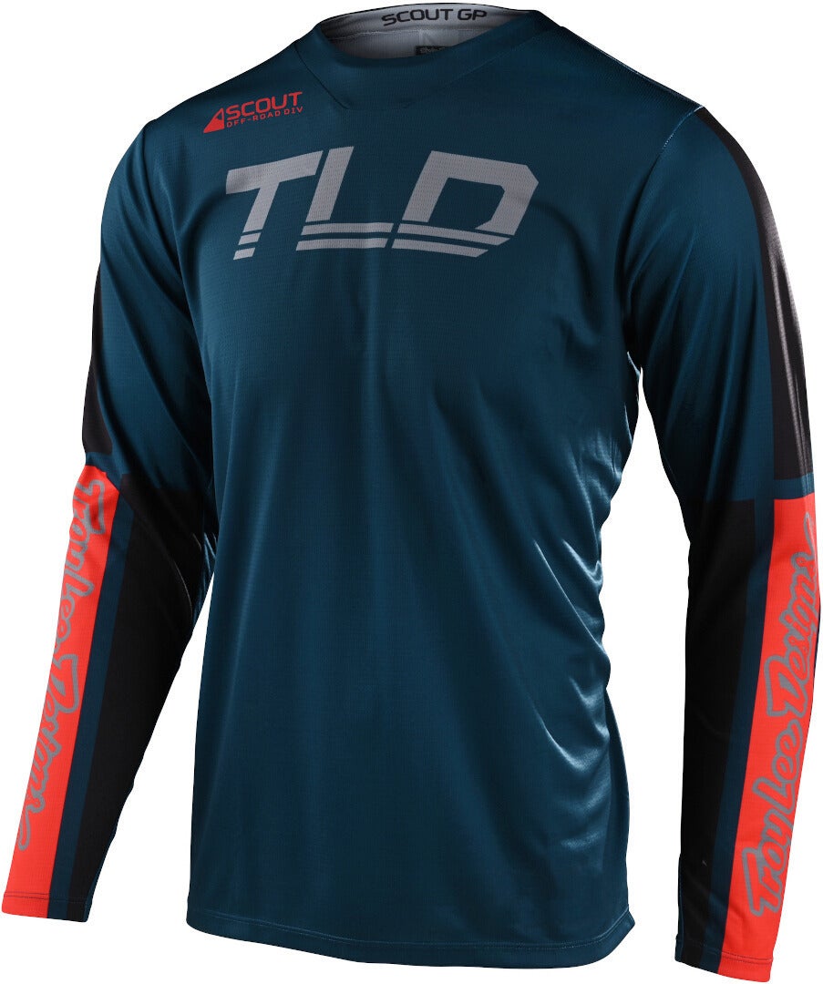 Troy Lee Designs Scout GP Recon Motocross Jersey blå/orange XL Figur 1