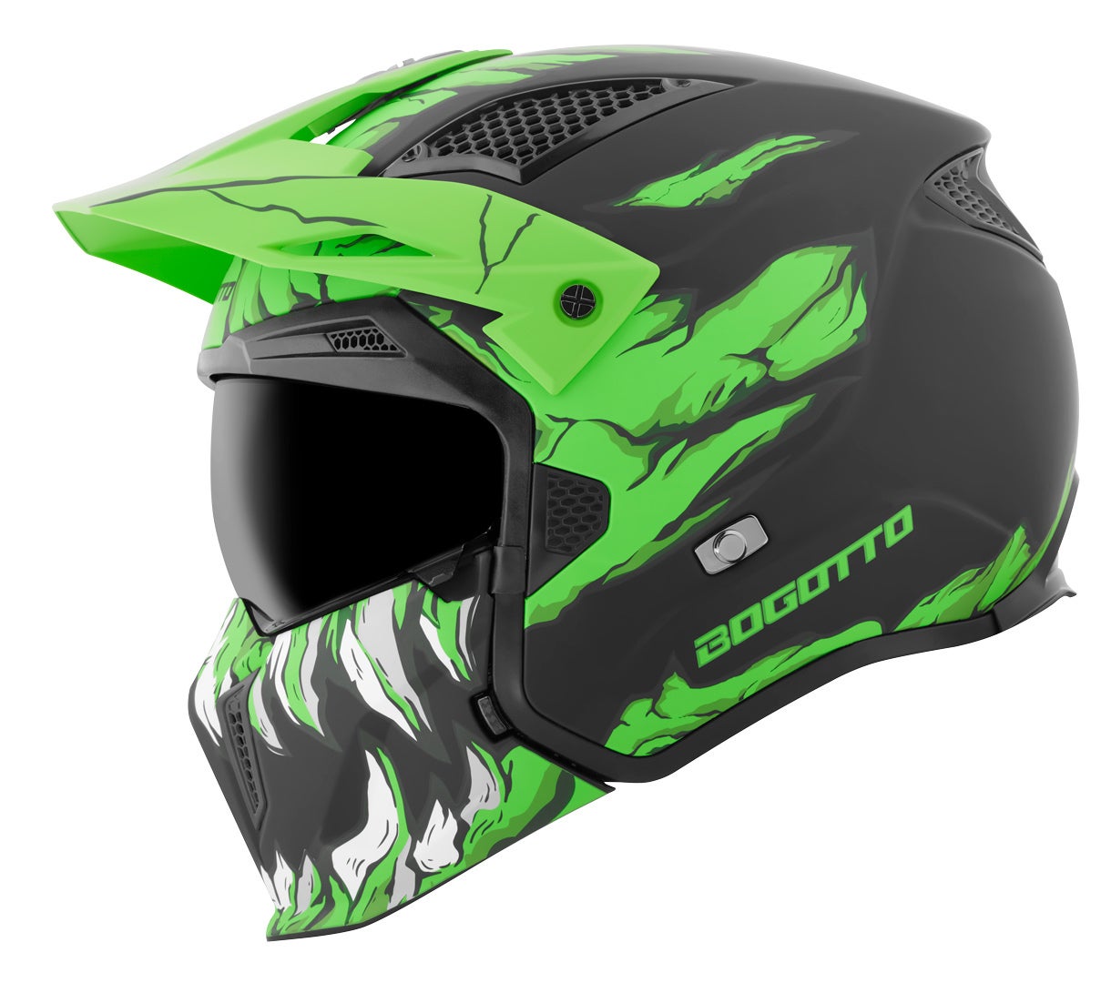 Bogotto Radic Skulash Casco Verde/Nero L Figura 15