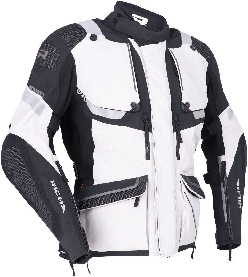 Richa Armada 1.1 Gore-Tex Pro waterproof Motorcycle Textile Jacket black/white/grey XL Figure 1