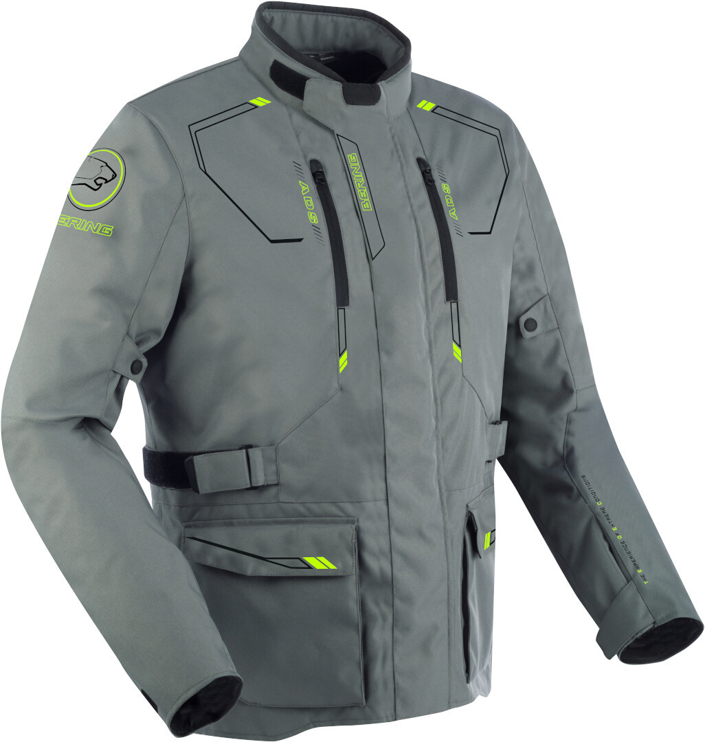 Bering Voyager waterproof Motorcycle Textile Jacket grey 4XL Figure 1