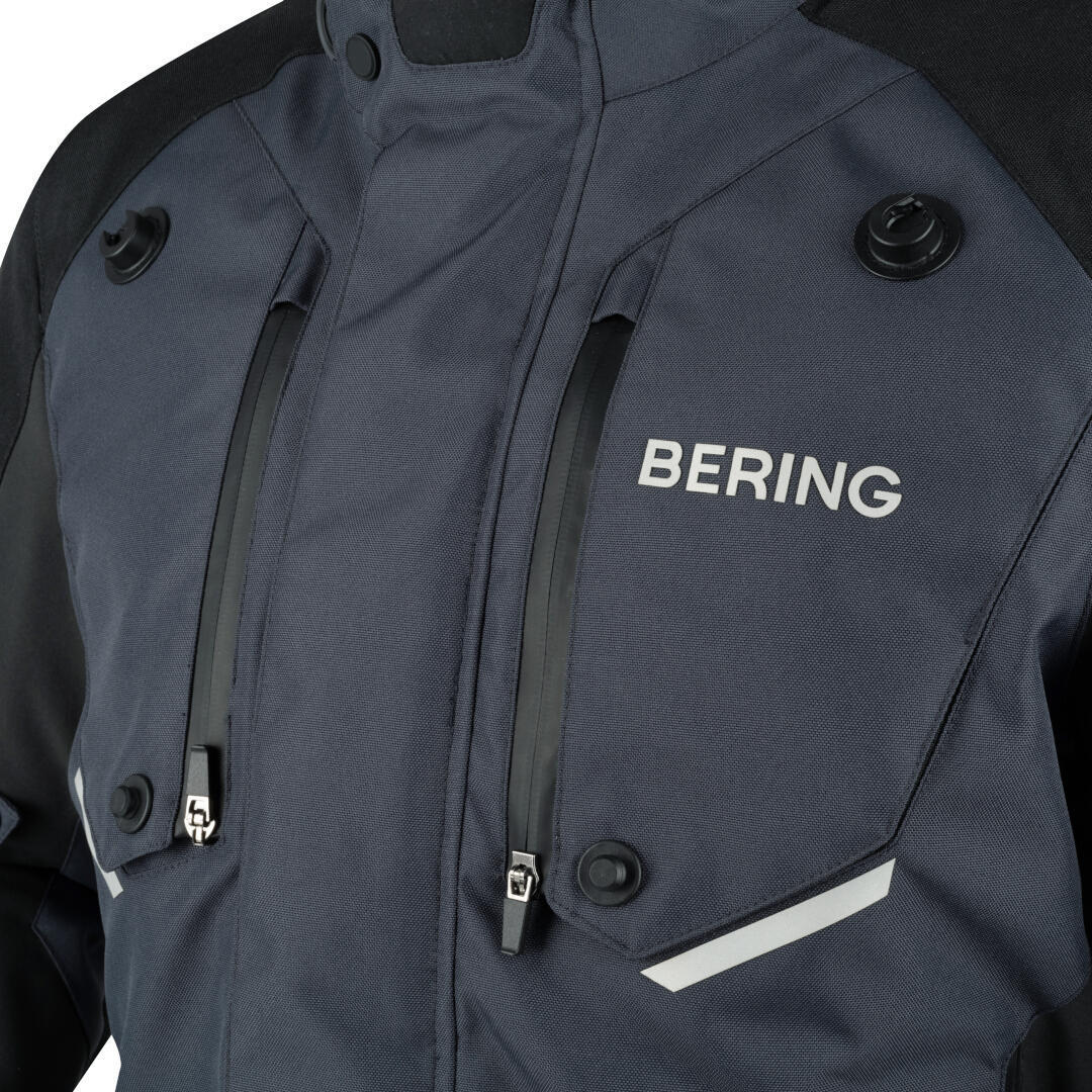 Bering Calgary wasserdichte Motorrad Textiljacke schwarz/grau XL Abbildung 11