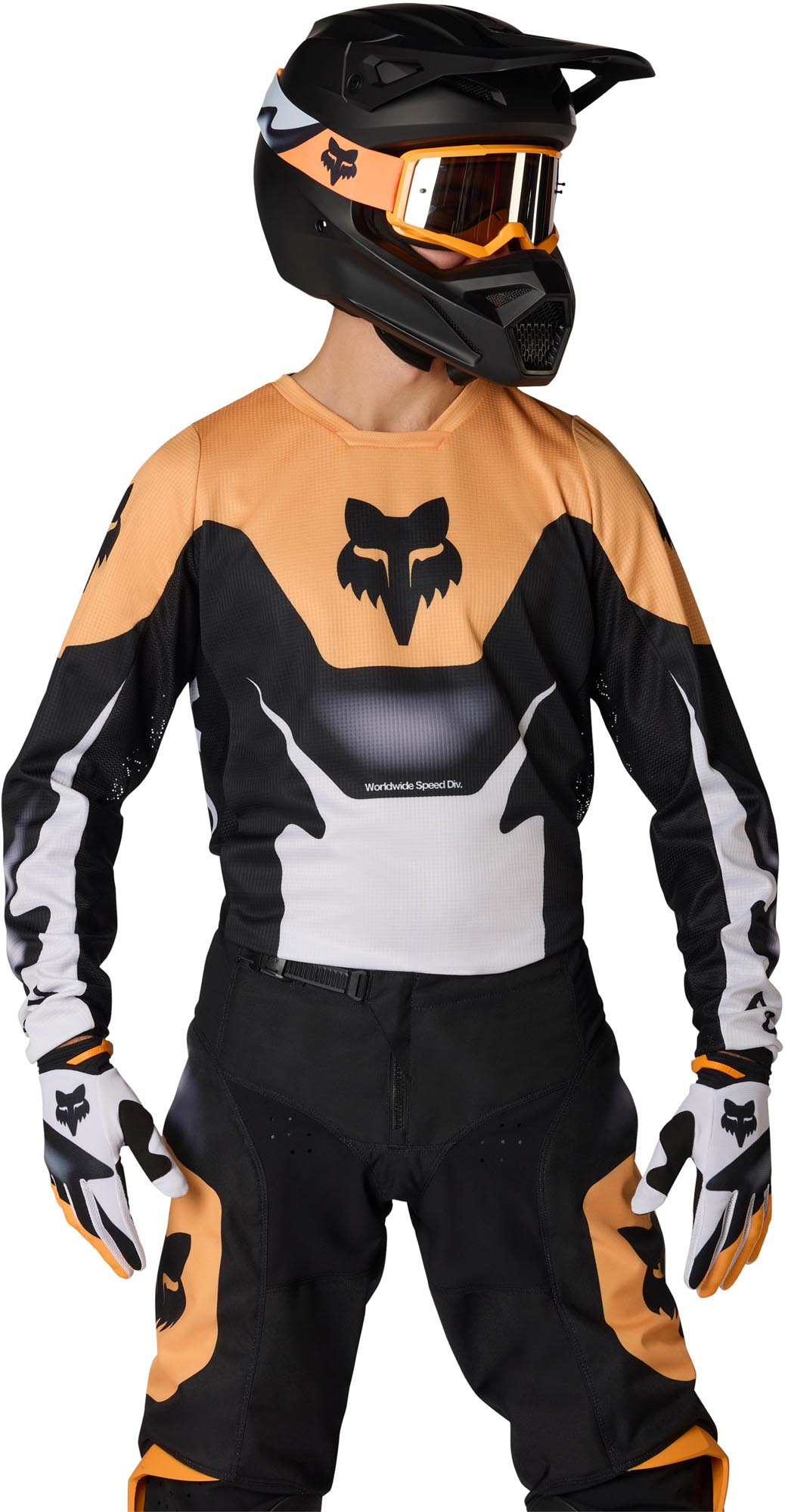 FOX 180 Noble Maglia Motocross nero/bianco/arancione M Figura 3