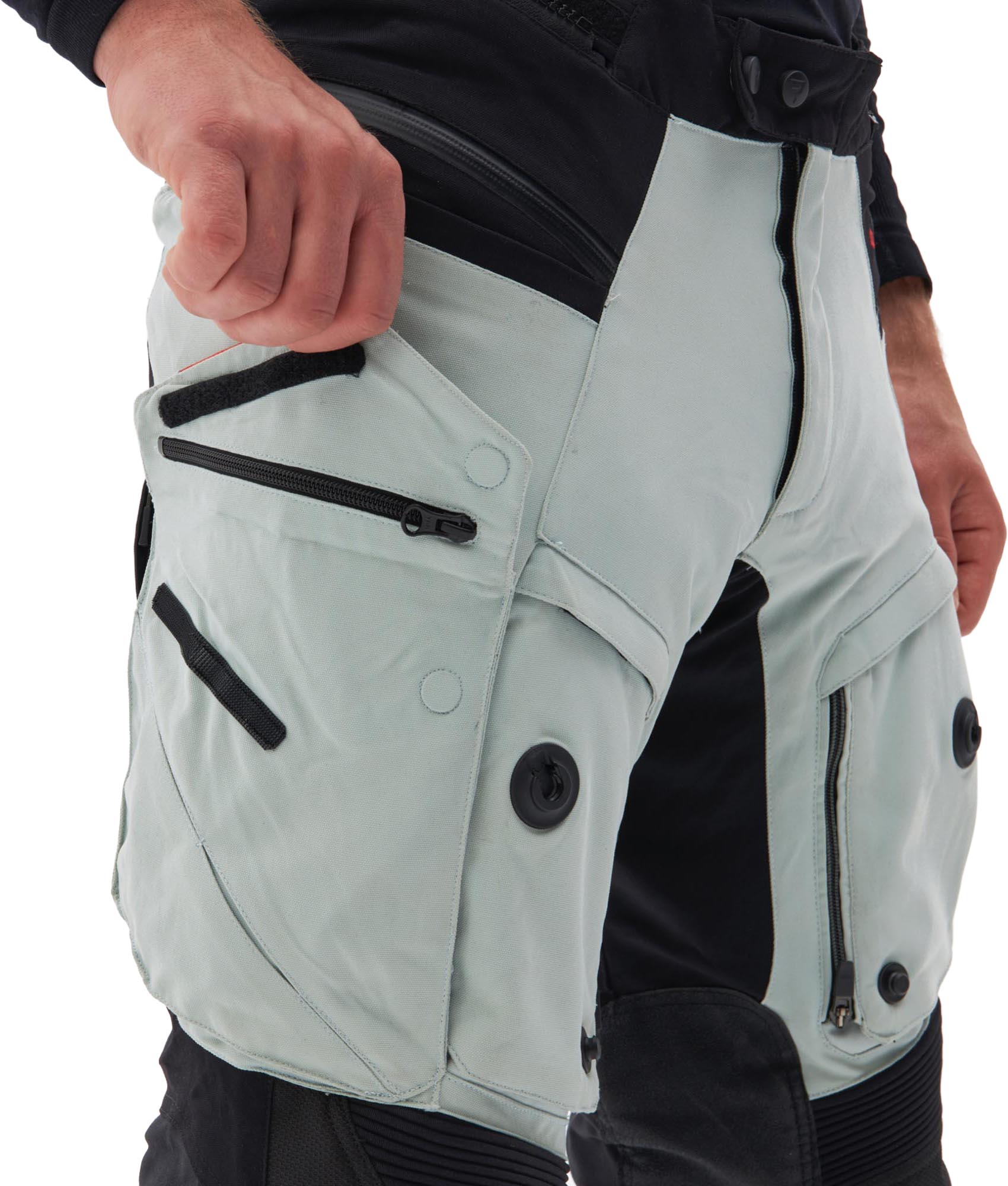 Rebelhorn Range waterproof Motorcycle Textile Pants grey/black/red L Figure 6