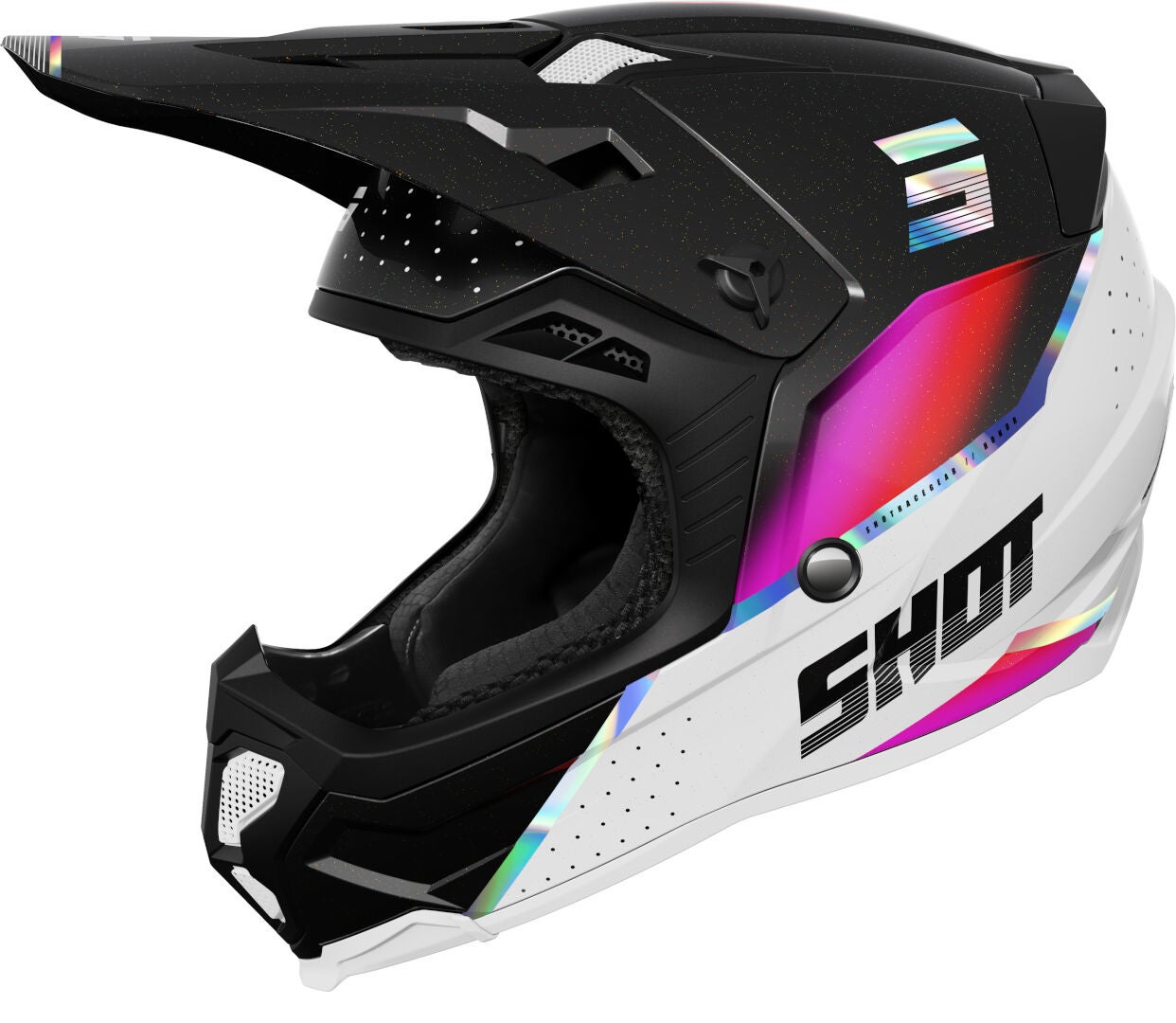 Shot Core Honor Motocross Helm weiß/regenbogen XL (61/62) Abbildung 1