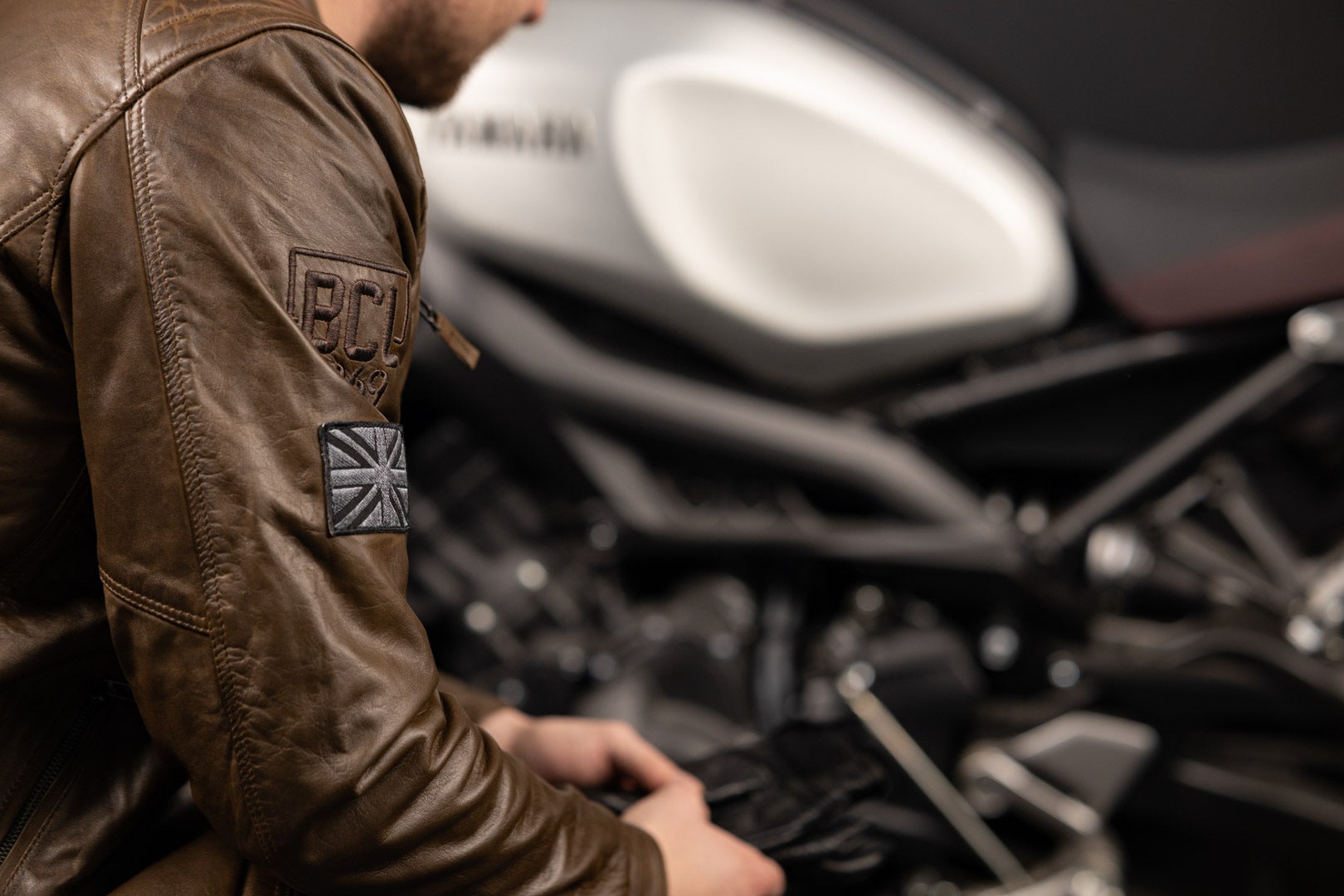 Black Cafe London Houston Motorrad Lederjacke 60 Abbildung 6
