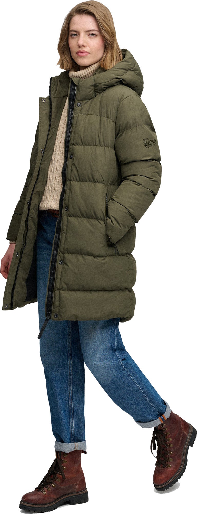 Superdry & Co Sportliche Damen Steppjacke grün/khaki S Abbildung 5