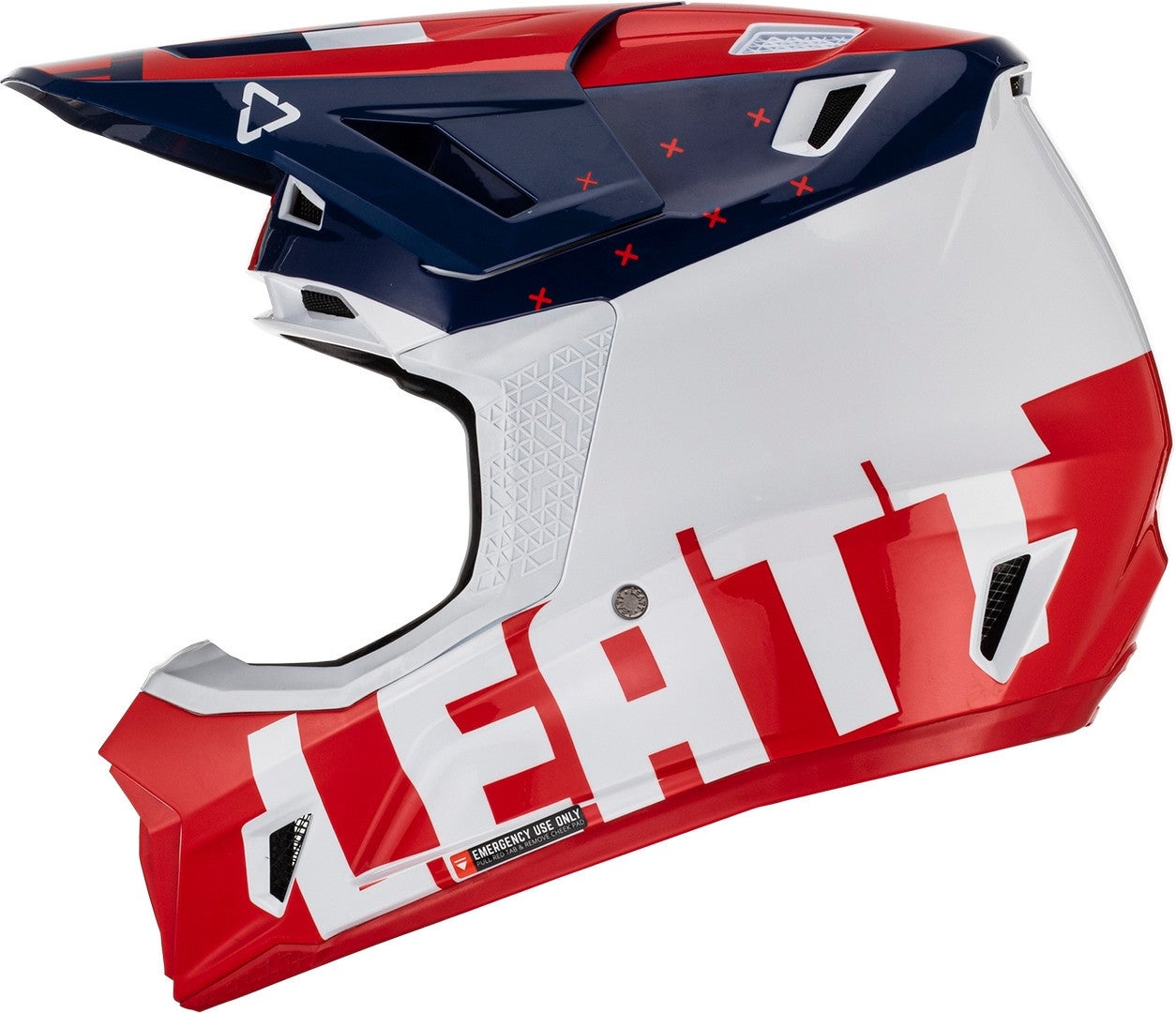 Leatt 7.5 Tricolor Casco da motocross con occhiali rosso/bianco/blu S (55/56) Figura 4