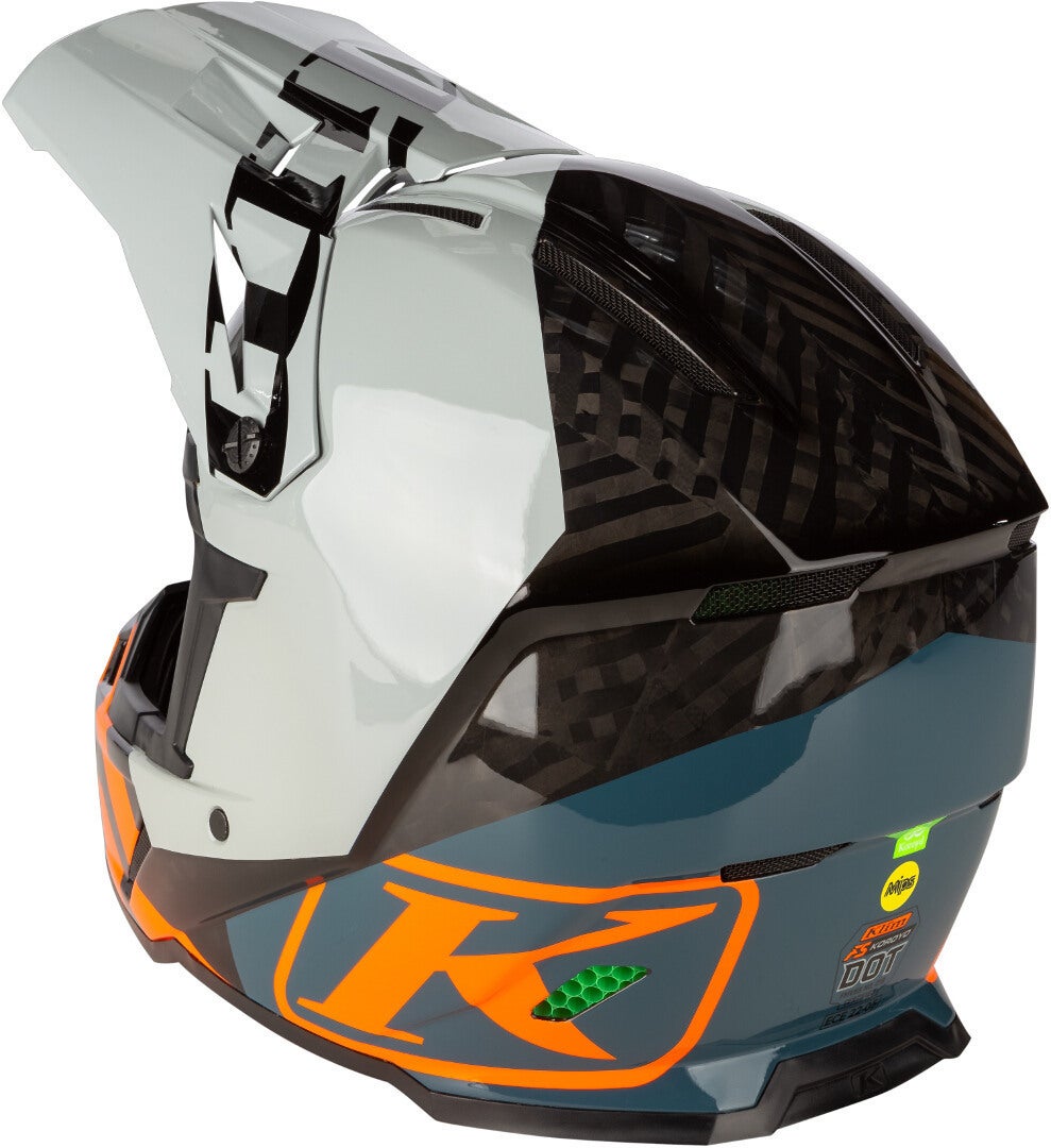 Klim F5 Koroyd Ascent Carbon Casco motocross blu/arancione L (58/59) Figura 3
