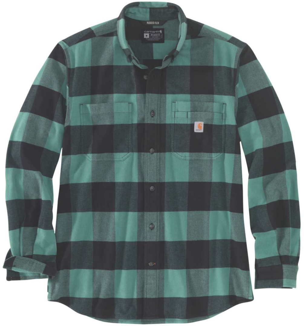 Carhartt Midweight Flannel Plaid Skjorta Grön XL Figur 1