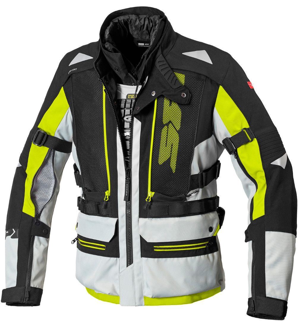 Spidi H2Out Allroad Motorcycle Textile Jacket black/grey/yellow L Figure 3