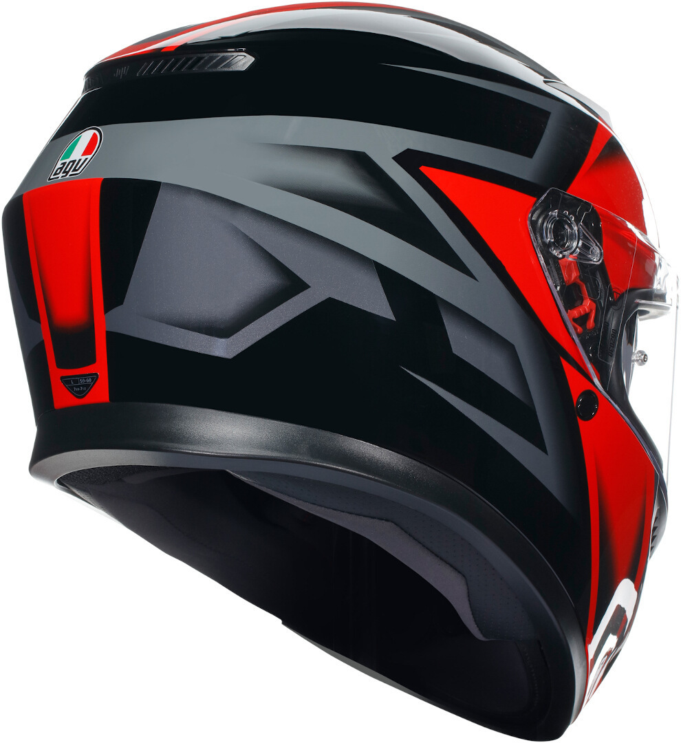 AGV K3 Compound Hjelm sort/rød M (57/58) Figur 3