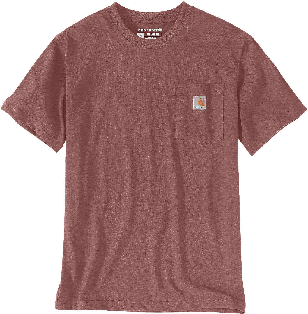 Carhartt Relaxed Fit Heavyweight K87 Pocket T-shirt ljusrött XS Figur 1
