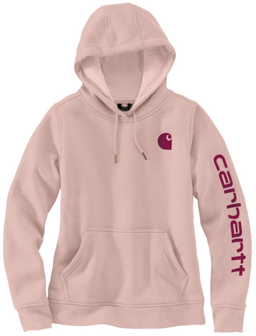Carhartt Clarksburg Logo Sweat à capuche pour dames rose S Figure 1