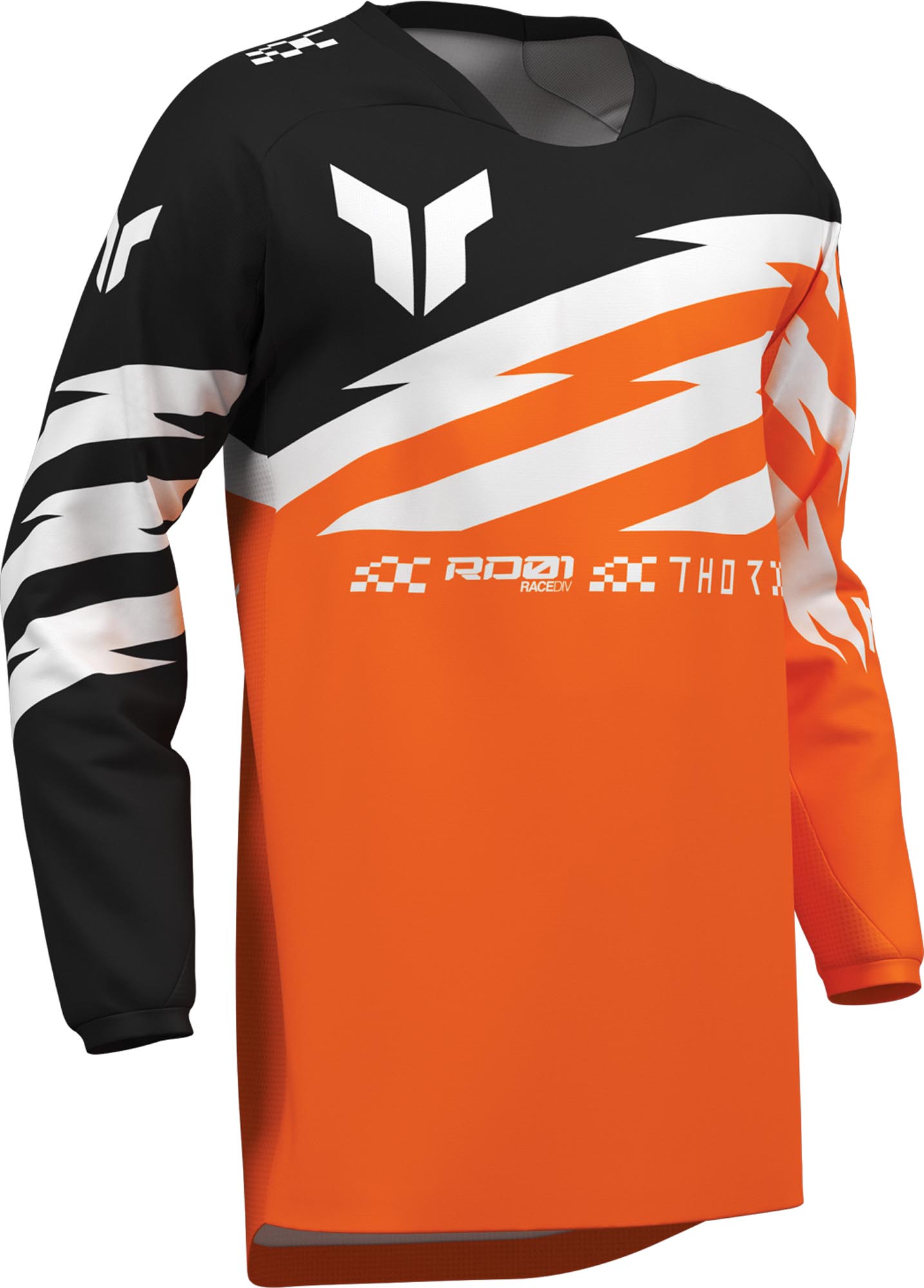 Thor Launchmode Shockie Jugend Motocross Jersey schwarz/orange M Abbildung 4
