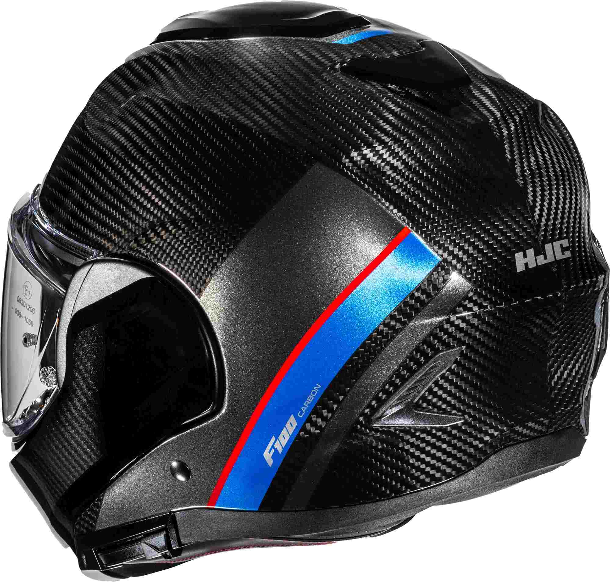 HJC F100 Carbon Stan Каска черно/червено/синьо XL (60/61) Фигура 3
