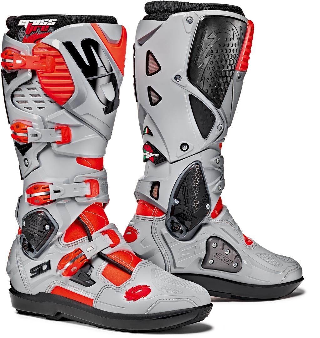 Sidi Crossfire 3 SRS Motocross Stiefel grau/rot 46 Abbildung 1