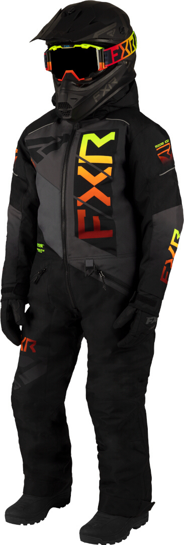 FXR Helium 2023 Costumul de snowmobil Youth One Piece Negru/Portocaliu 10 Figura 1