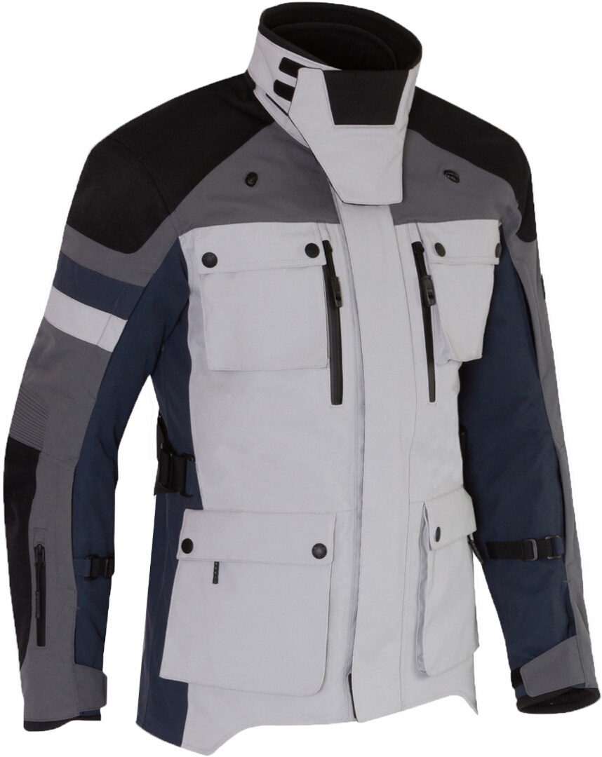 Merlin Solitude D3O Motorcycle Textile Jacket blue/grey 4XL Figure 4