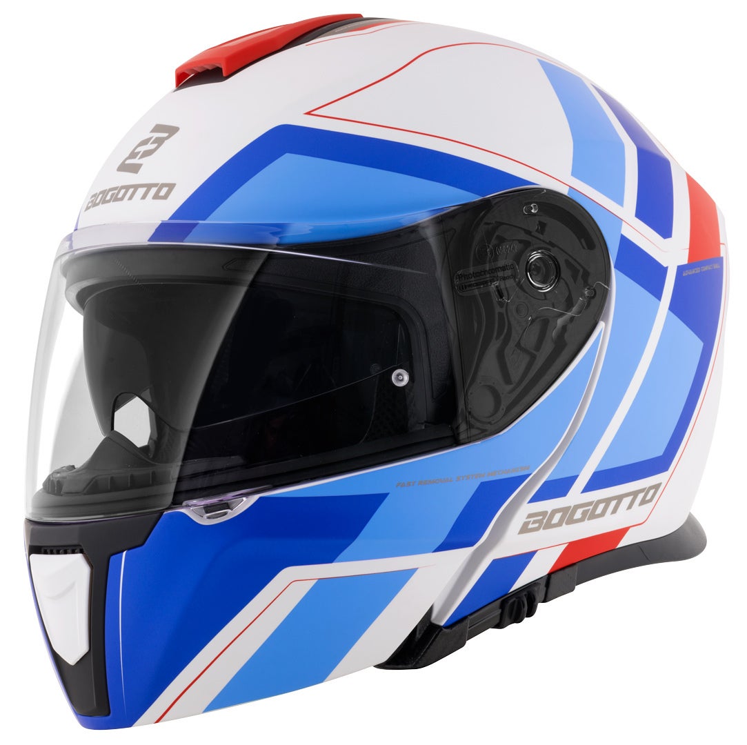 Bogotto FF403 Murata opklapbare helm blauw/rood/wit S (55/56) Figuur 3