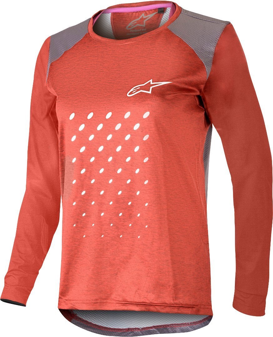 Alpinestars Stella Alps 6.0 LS Dames Fiets jersey Rood M Figuur 1