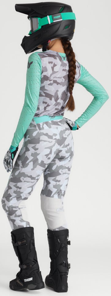 Thor Sportmode Shadow Dame Motocross bukser lysegrå/grøn 5/6 Figur 6