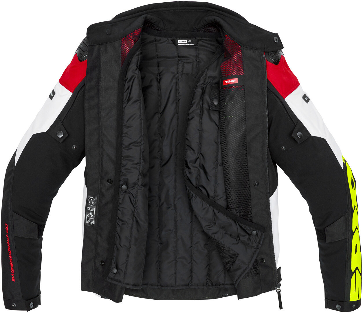Spidi Progressive Tex perforierte Motorrad Textiljacke weiß/rot L Abbildung 2