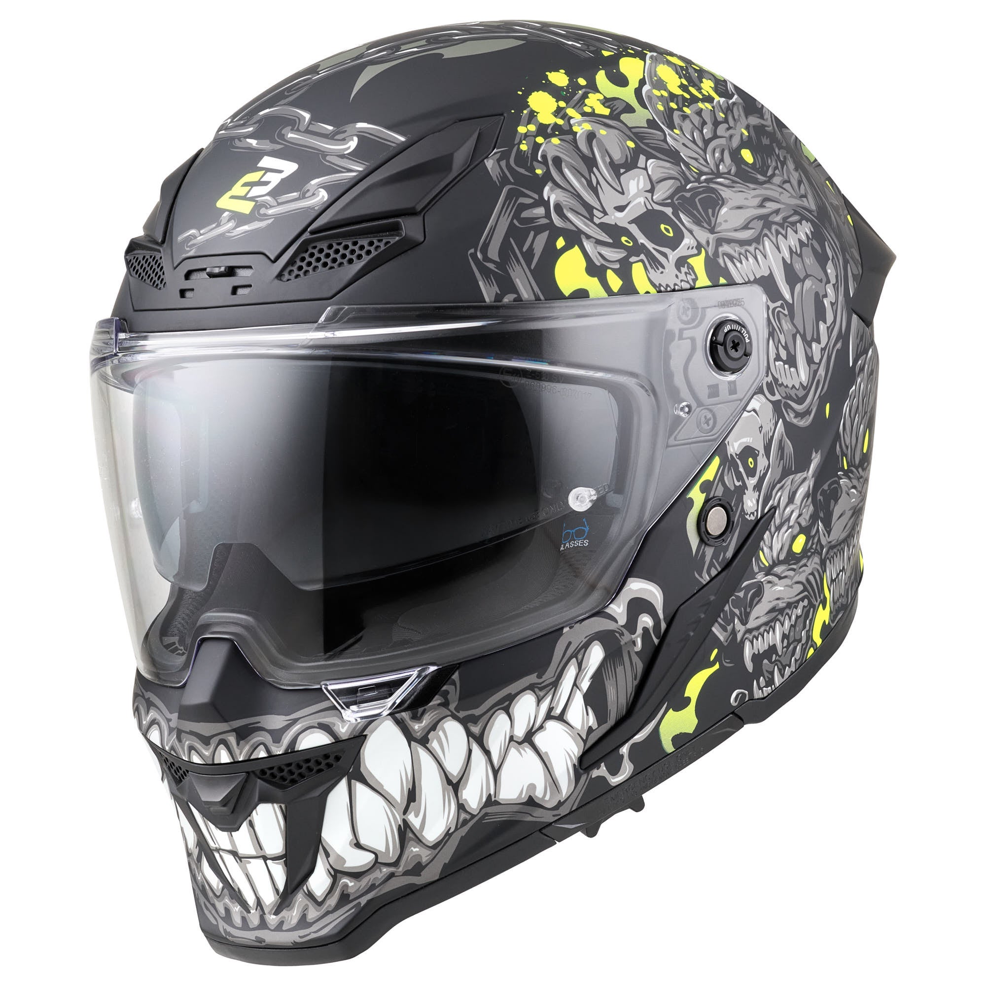 Bogotto Blade Gatekeeper Helmet black/grey/fluo-yellow L Figure 2