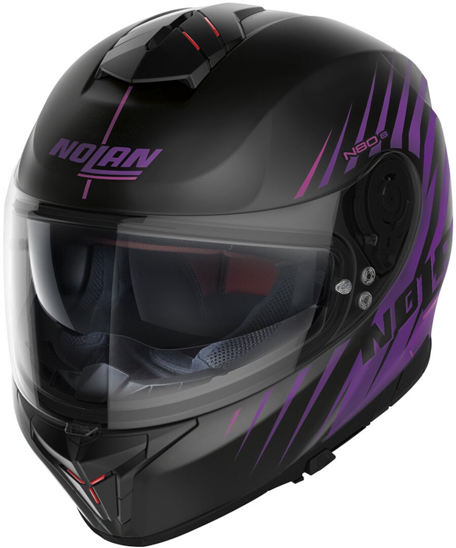 Nolan N80-8 Kosmos N-Com Casco nero/viola M (58/59) Figura 1