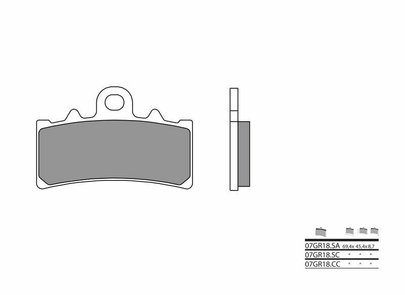 Brembo S.p.A. Plăcuțe de frână din carbon ceramic Street - 07GR18CC Figura 2