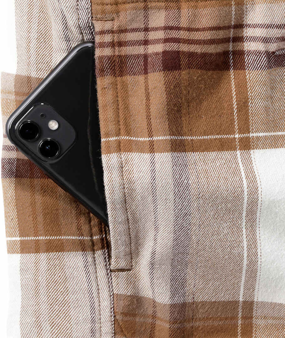 Carhartt Rugged Flex Flannel Hooded Hemd hellbraun M Abbildung 5