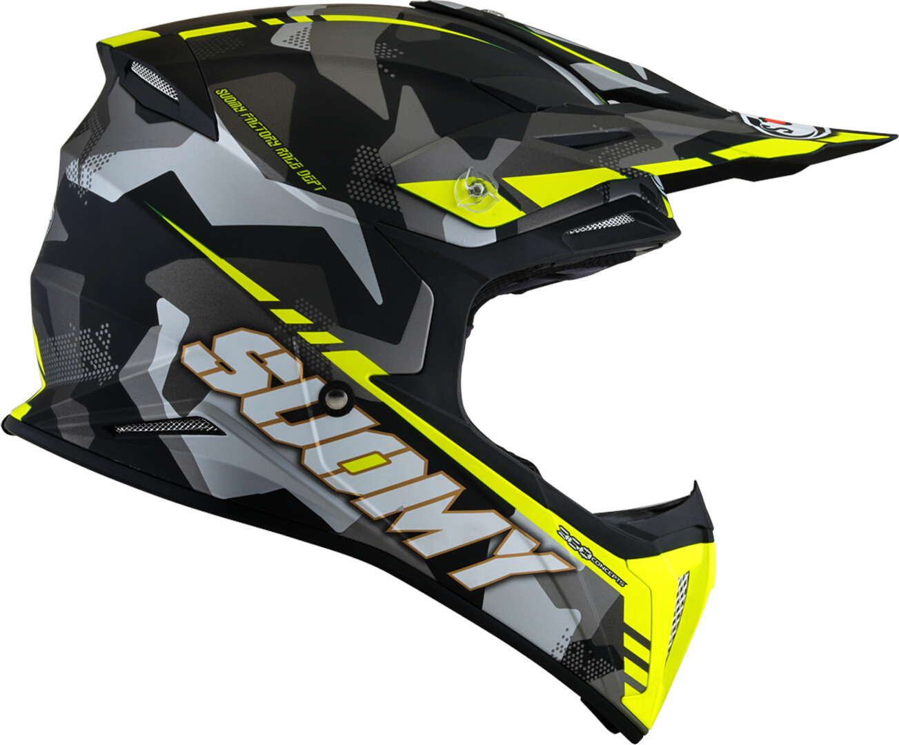 Suomy X-Wing Camouflager E06 Cască de motocross negru/gri/galben XXL (63) Figura 6
