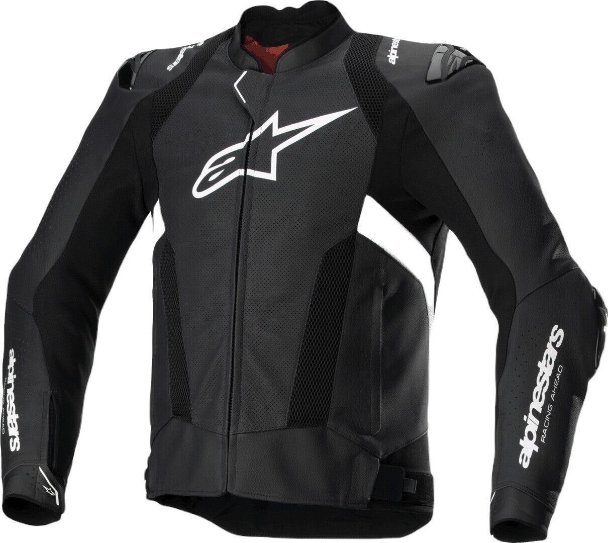 Alpinestars Missile V3 Airflow perforated Motorcycle Leather Jacket black/white 62 Figure 1
